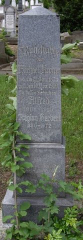 Kroner Michael 1873-1909 Koenig Regina 1880-1972 Grabstein
